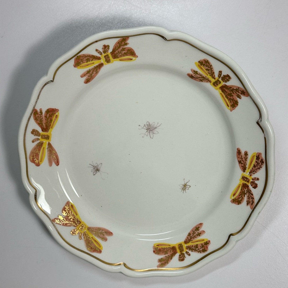 13pc (12+1) Antique Tiffany & Co. 8” Plates Dragonfly/Butterfly/ Bows Numbered - Picture 7 of 15